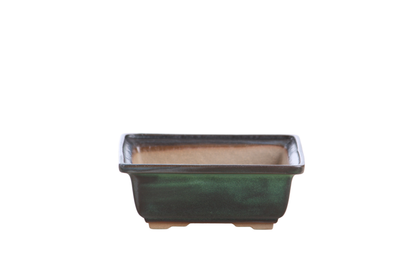 Willow Bonsai Ceramics Square Bonsai Pot 5 Inch – Low‑Profile Square Ceramic Bonsai & Succulent Planter with Accentuated Rim, High‑Fired Frost‑Proof Stoneware, Handmade in USA (Avocado)