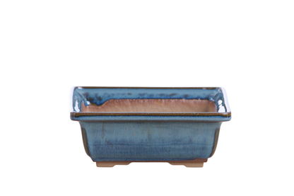 Willow Bonsai Ceramics Square Bonsai Pot 6 Inch – Low‑Profile Square Ceramic Bonsai & Succulent Planter with Accentuated Rim, High‑Fired Frost‑Proof Stoneware, Handmade in USA (Peacock 2025)