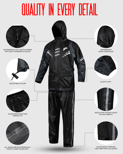 JAG Rainmaster Rain Suit for Men & Women | Water Proof Rain gear
