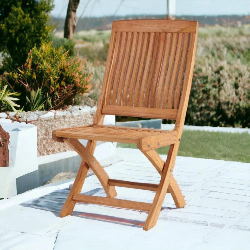 Devon Teak Folding Outdoor Side Chair