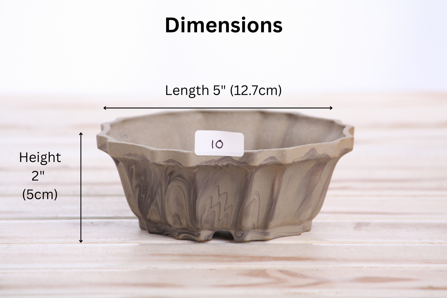 Willow Bonsai Ceramics Flower Design Bonsai Pot 5 Inch – Elegant Ceramic Bonsai & Succulent Planter, High‑Fired Frost‑Proof Stoneware with Drainage & Wiring Holes, Handmade in USA (Limited Edition 10)