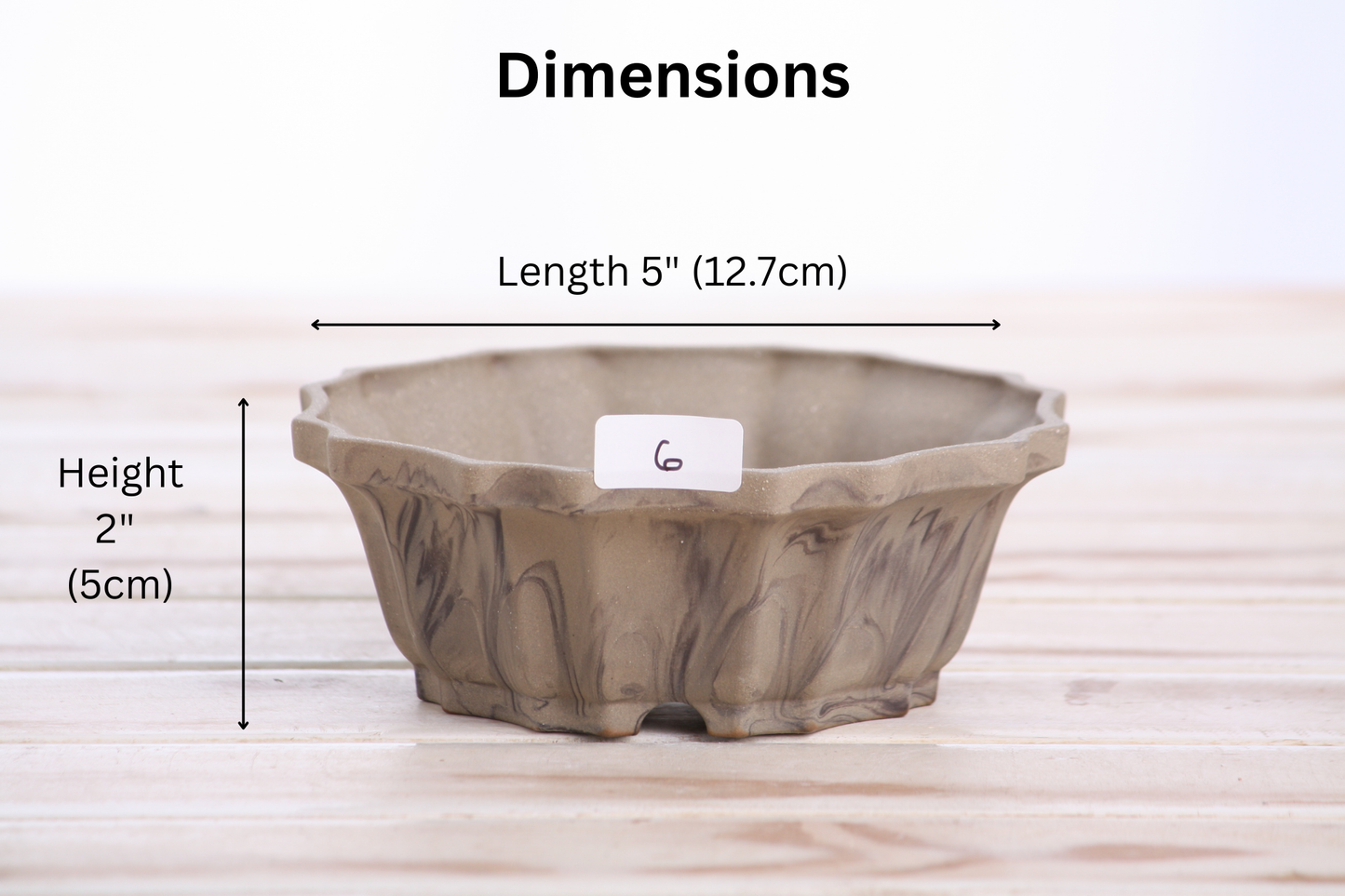 Willow Bonsai Ceramics Flower Design Bonsai Pot 5 Inch – Elegant Ceramic Bonsai & Succulent Planter, High‑Fired Frost‑Proof Stoneware with Drainage & Wiring Holes, Handmade in USA (Limited Edition 6)