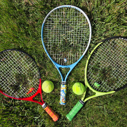 Shark Tennis Overgrip Tape and Matching Shock Absorbing Dampener for Tennis Racket
