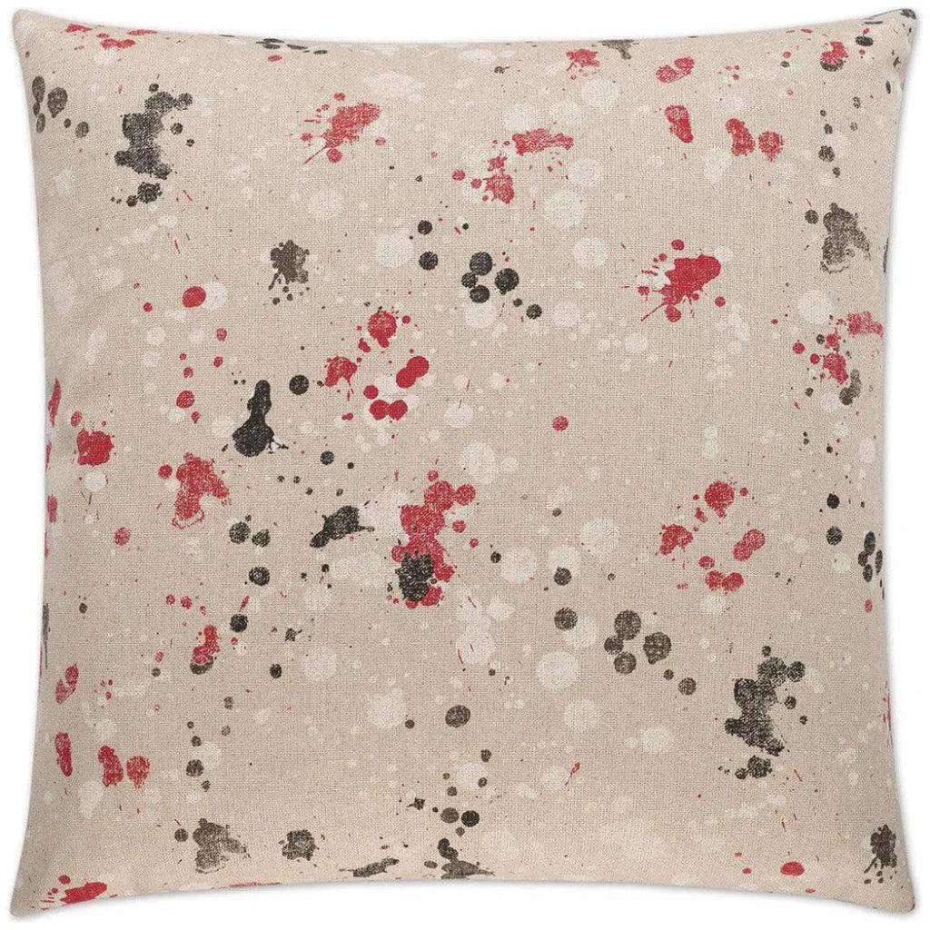 Dropcloth Red Throw Pillow With Insert