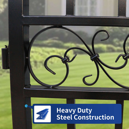 18x8 ft Steel Dual Swing Driveway Gate