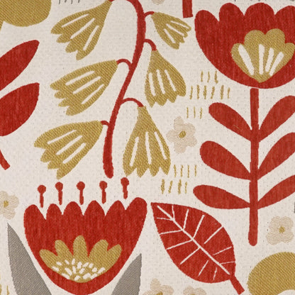 Dutch Blossom Red Throw Pillow