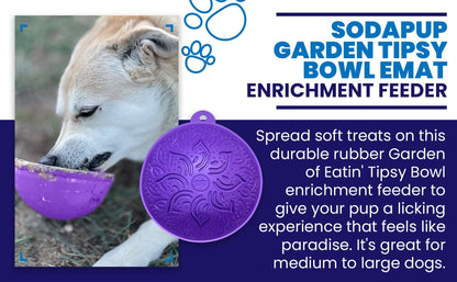 Garden of Eatin' Tipsy Bowl - Wobble Lick Mat for Dogs & Cats | USA Made