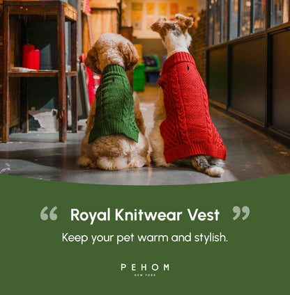 Pet Sweater Vest - Green