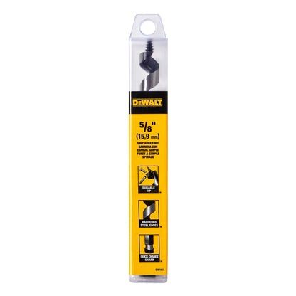 DeWalt DW1665 Drill Bit, Ship Auger, 5/8 Inch X 6 Inch