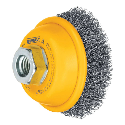 DeWalt DW4910 3" x 5/8"-11 HP .014 Carbon Crimp Wire Cup Brush