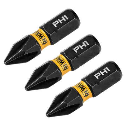 DeWalt DWAF1PH1IR3 1In Phillips #1 Flextorq 3Pk
