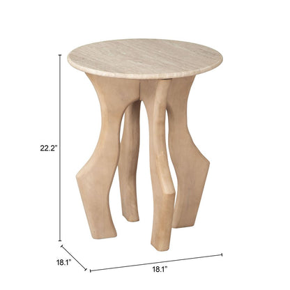 Eda Marble Top Round Side Table