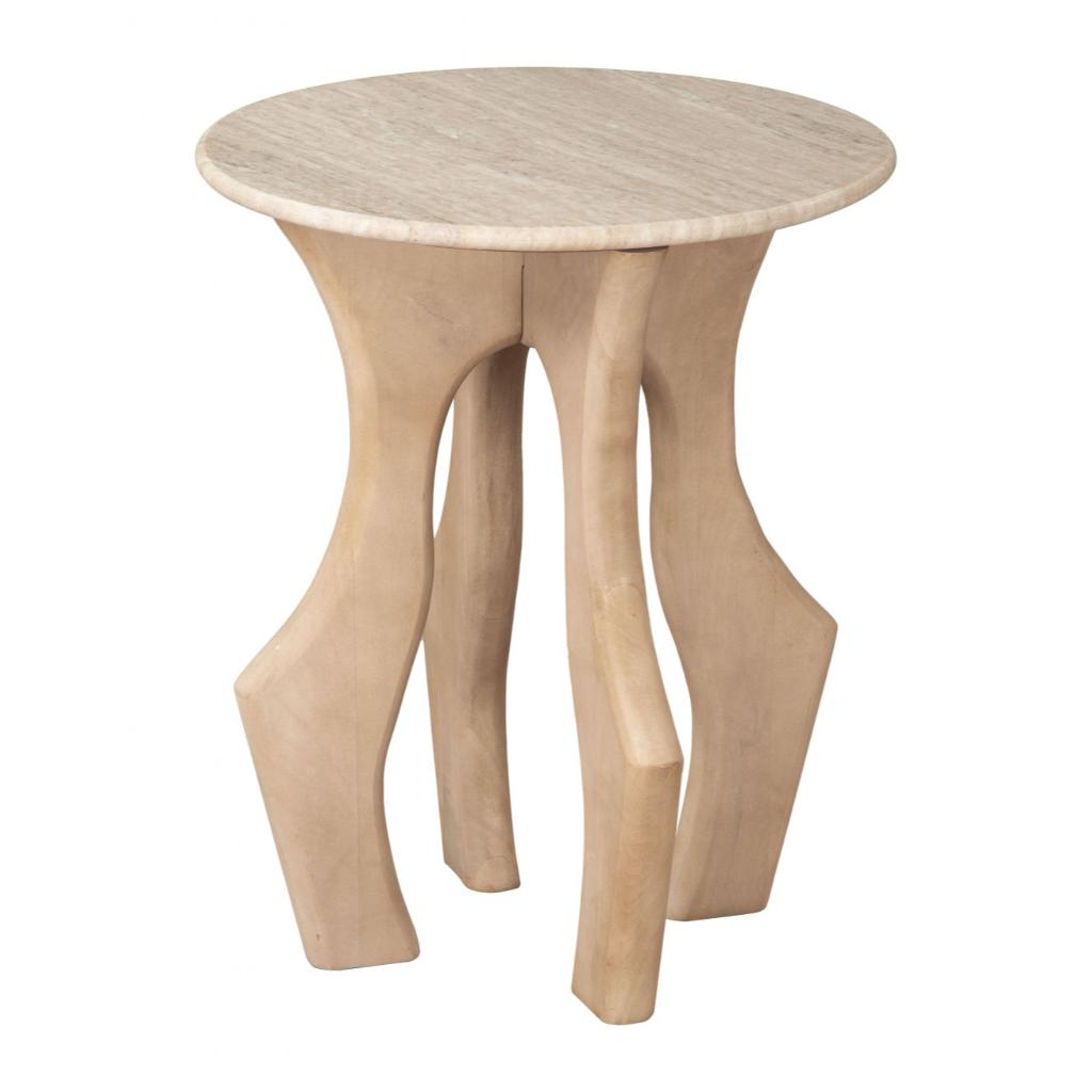 Eda Marble Top Round Side Table