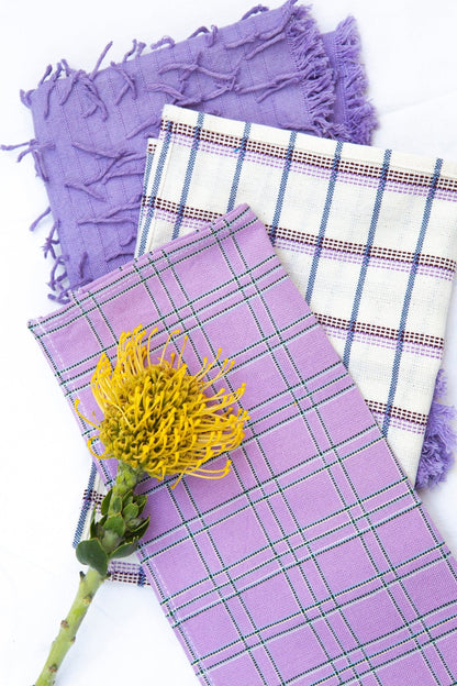 San Lucas Plaid White Kitchen Towel