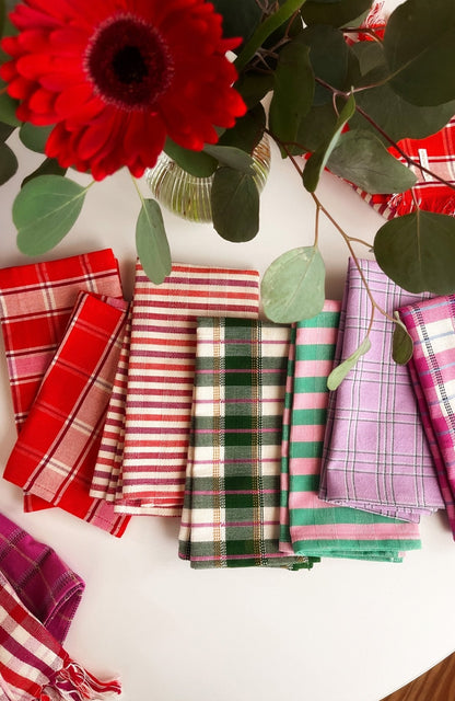Elina Striped Dinner Napkin Set