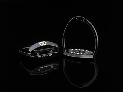 American Equus "Elite" English Stirrups Illusion Black