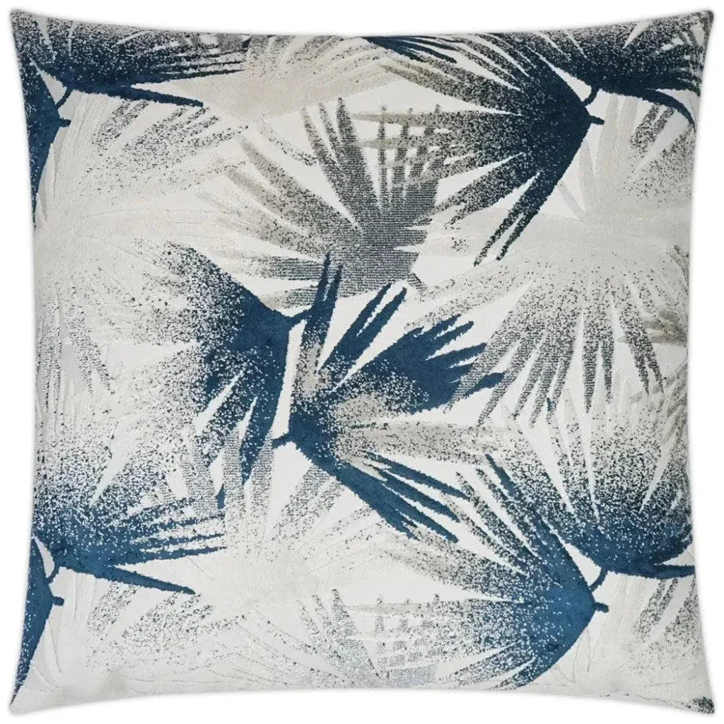 Ellendale Beach Floral Blue Large Throw Pillow Insert