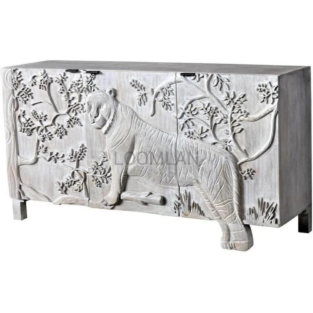Elthira Tiger Front Doors White Sideboard