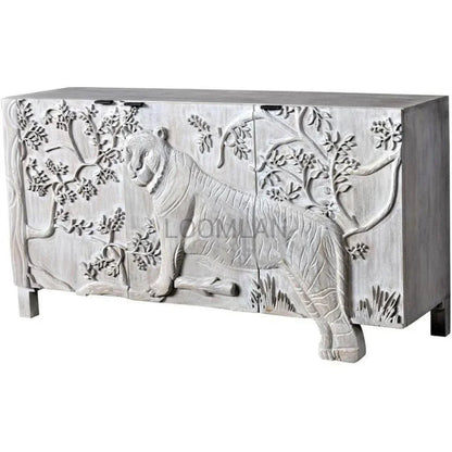 Elthira Tiger Front Doors White Sideboard