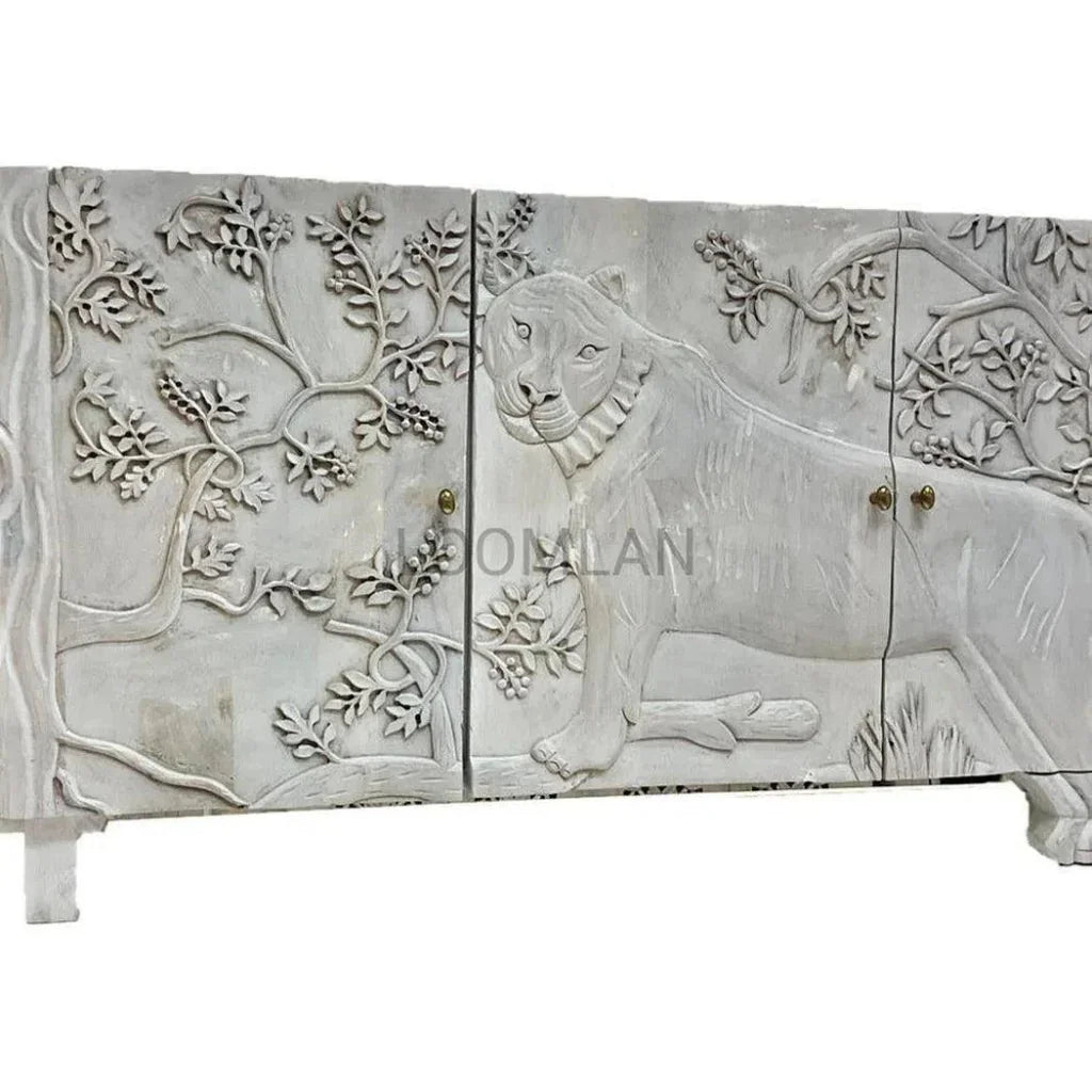 Elthira Tiger Front Doors White Sideboard