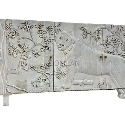 Elthira Tiger Front Doors White Sideboard