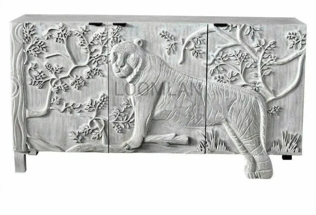 Elthira Tiger Front Doors White Sideboard