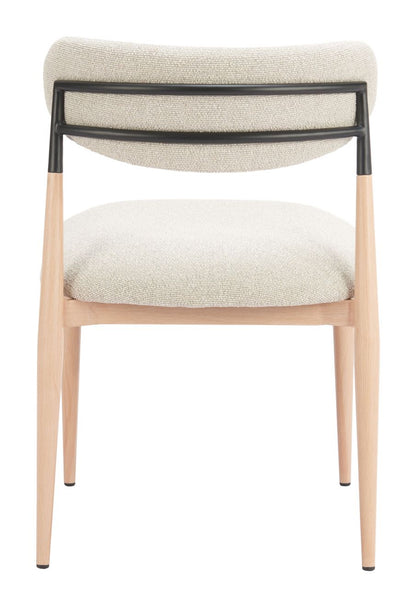 Equinox Textured Fabric Armless Dining Chair 2PC