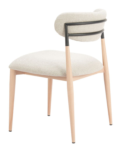 Equinox Textured Fabric Armless Dining Chair 2PC