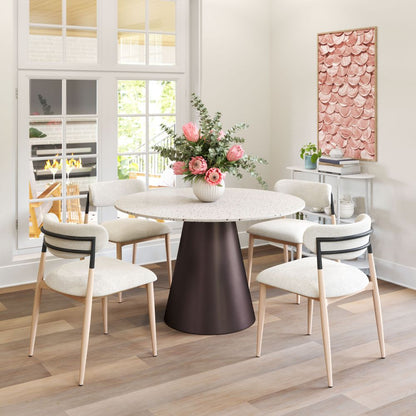 Equinox Textured Fabric Armless Dining Chair 2PC