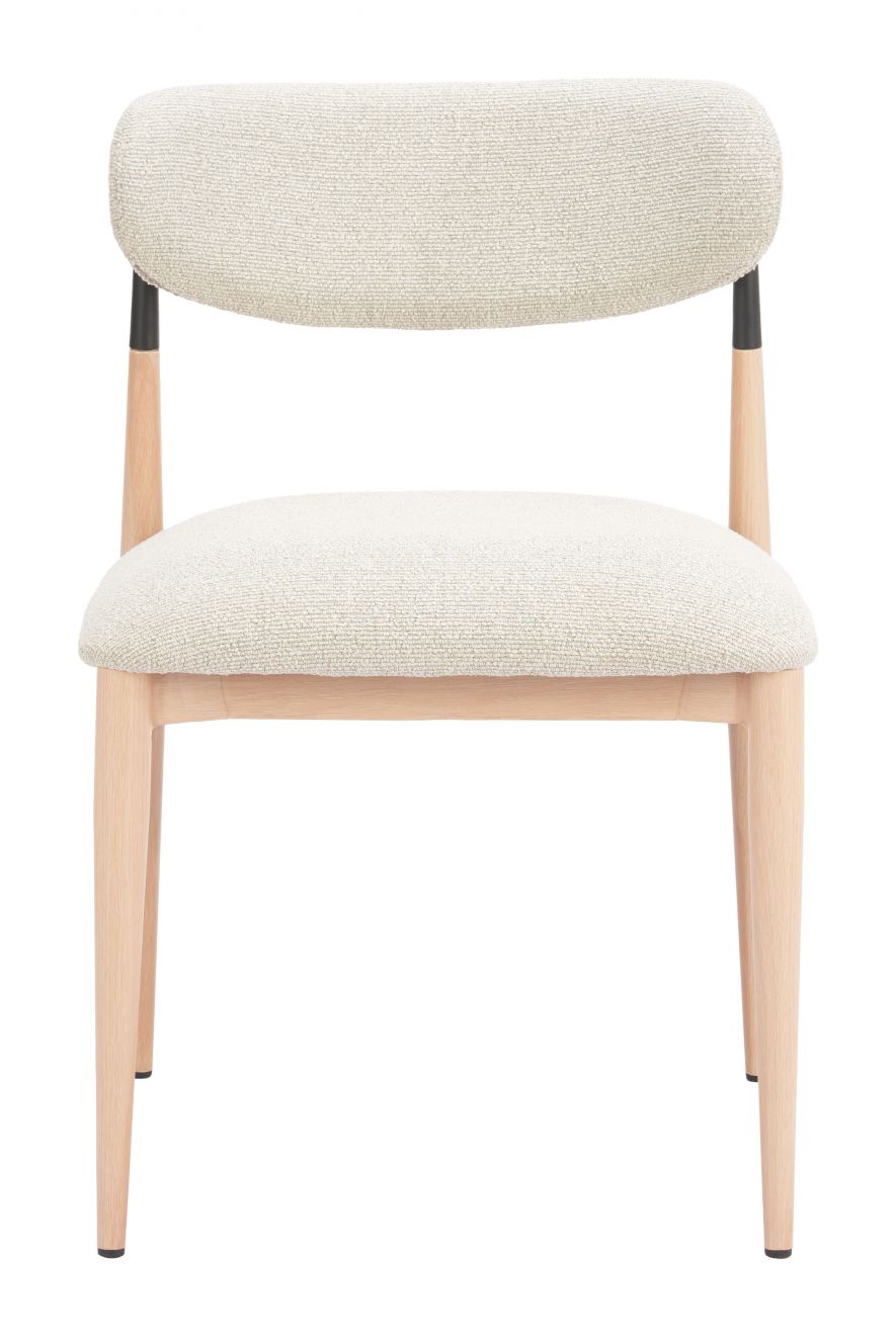 Equinox Textured Fabric Armless Dining Chair 2PC