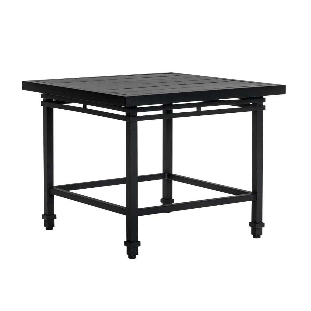 Eterna Square Black Matte Patio Side Table