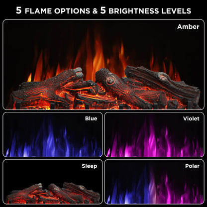 (Open Box) Eternal Flame EF26-LG Smart Electric Fireplace Logs, WiFi Enabled