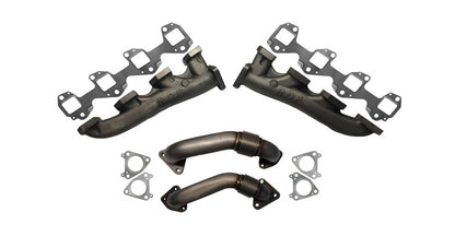 Rudy's High Flow Exhaust Manifolds w/ Up Pipes For 01-04 LB7 Duramax