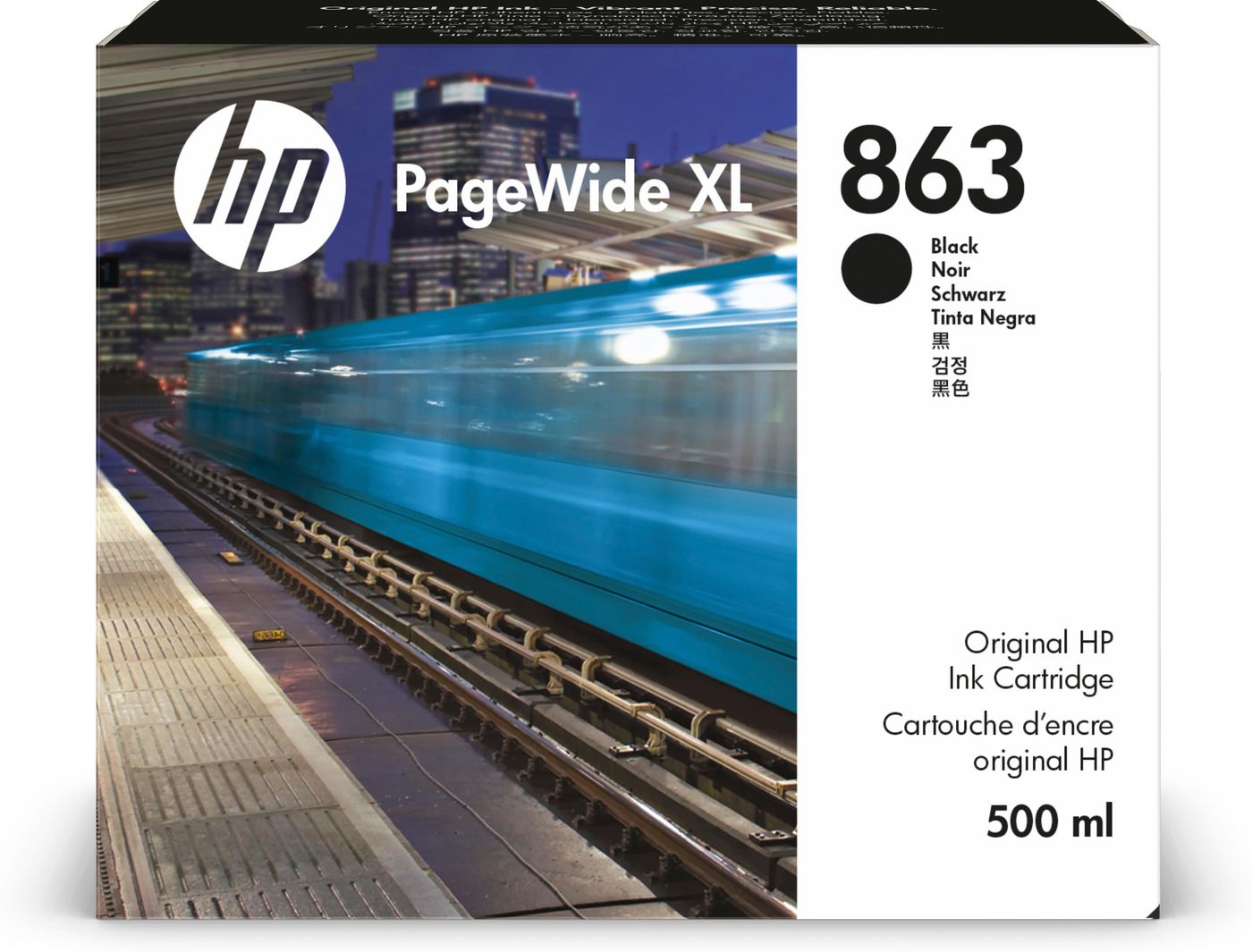New, Pre-Owned - HP 863 500-ml Black Pagewide XL Ink Cartridge, F9K41A