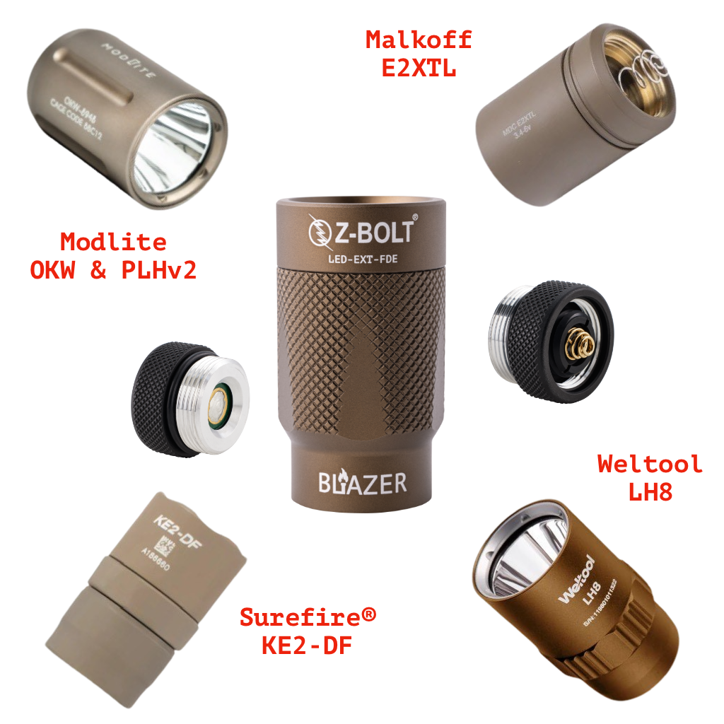 LED Light Heads for 300/600  & 18350/18650 Light Bodies