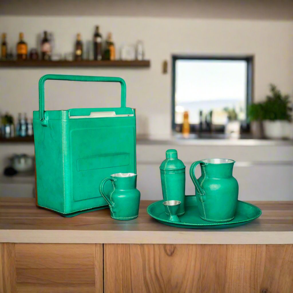 Coctelera | Leather Cocktail Shaker + Jigger