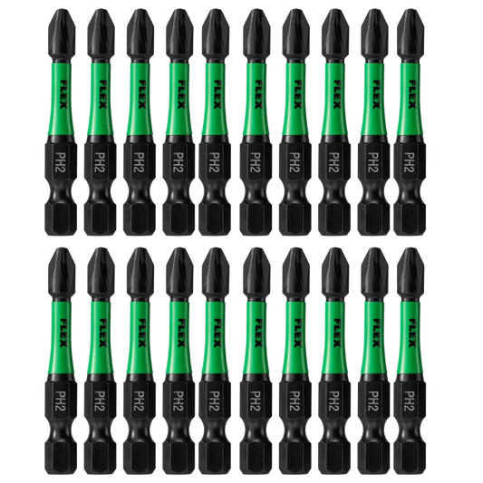 FLEX FA101002-20 2" PH2 Impact Driver Bit 20 Bulk