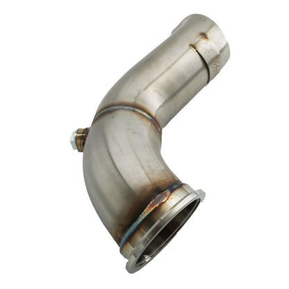 D Series Tear Drop Hood Exit Up Pipe Dump Tube For Top Mount Turbo Manifold Outlet
