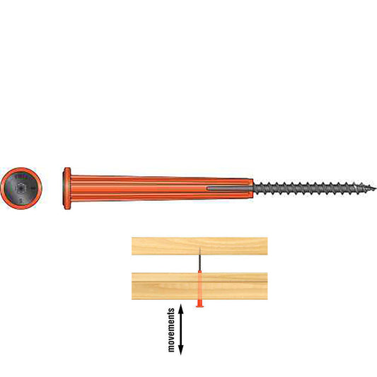 0.14 x 5 Washer Head Strong-Drive® SDPW Deflector Screw E-coat® Electrocoating Type-17 Point (T25 6-Lobe) Orange - Box (50)