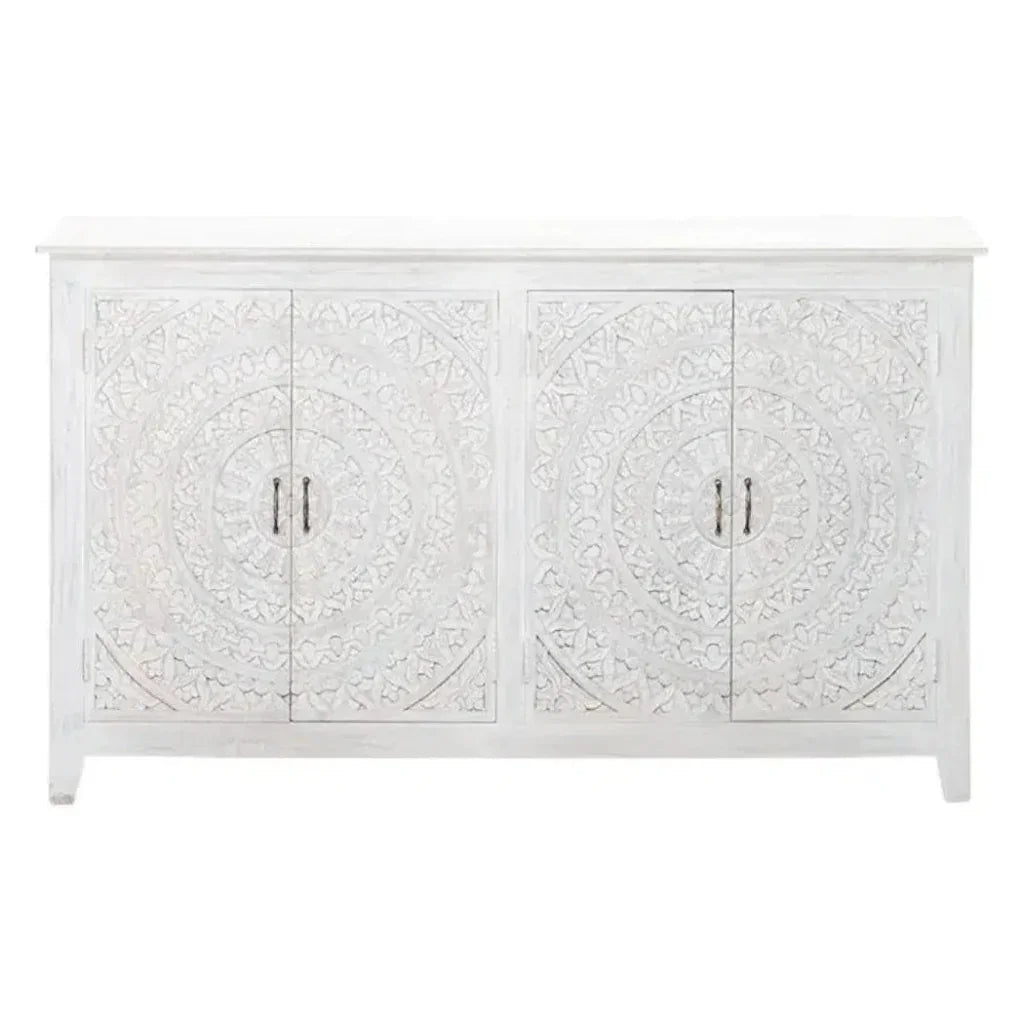 Feyloren Four Doors White Credenza