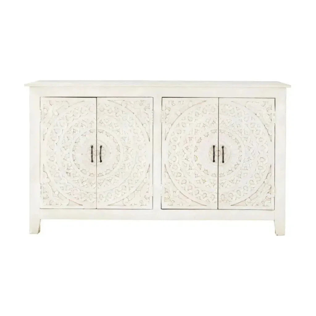 Feyloren Four Doors White Credenza
