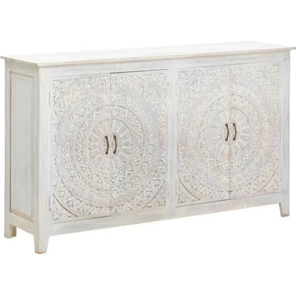 Feyloren Four Doors White Credenza