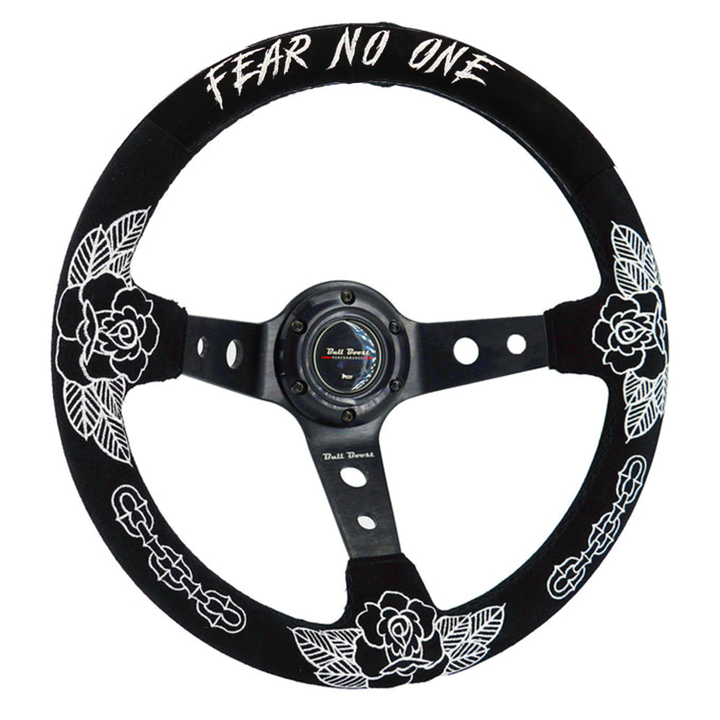 BW Rose Deep Dish Steering Wheel + Short Hub Adapter Kit For Honda Acura