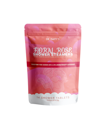 Floral Rose Scented Shower Steamers - Aromatherapy Shower Bombs, Dermatologist Approved, Pack of 14