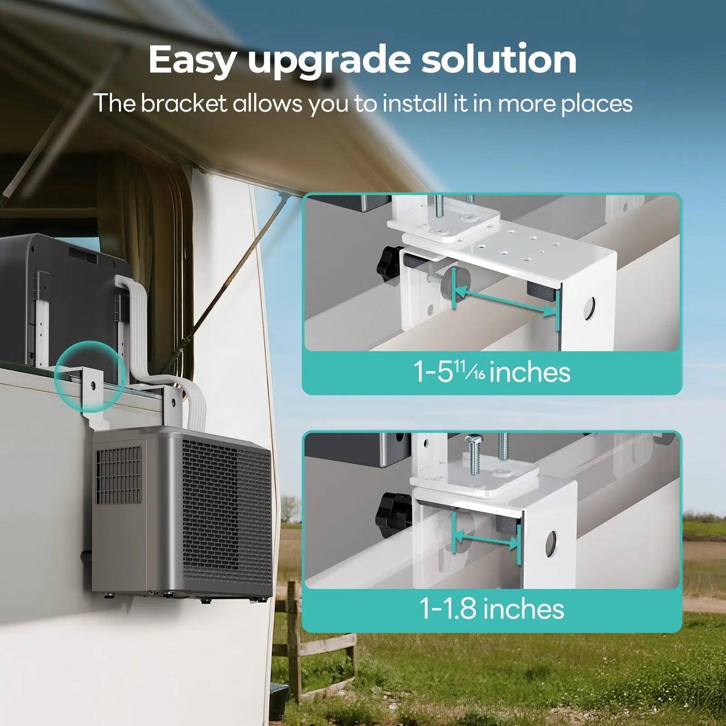 Fogatti InstaCool Go Portable Window Air Conditioner, 6500 BTU Mini Split, U Shaped