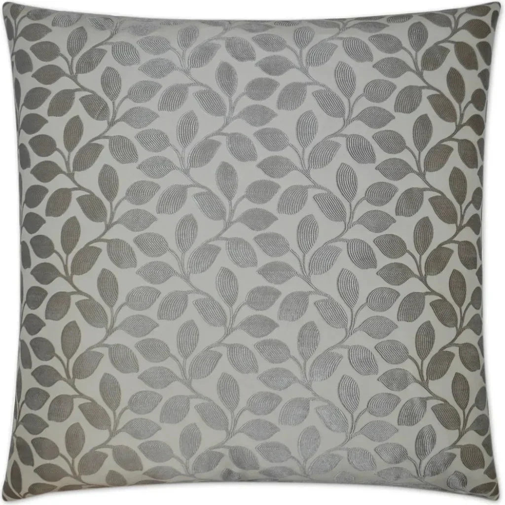 Foliage Platinum Throw Pillow With Insert