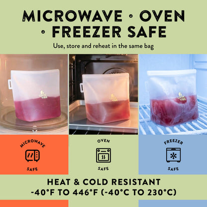 Reusable Silicone Food Storage Bags – Set of 4