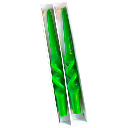 Forest Fern Twisted Candle - Pack of 2