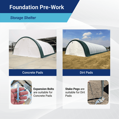 W30'xL65'xH15' Single Truss Arch Storage Shelter