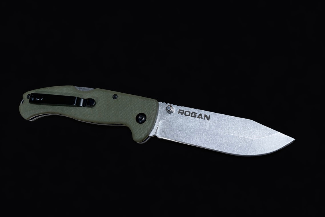 ROGUE Folding Knife-Gen 1 Special Edition OD Green/Stonewash.